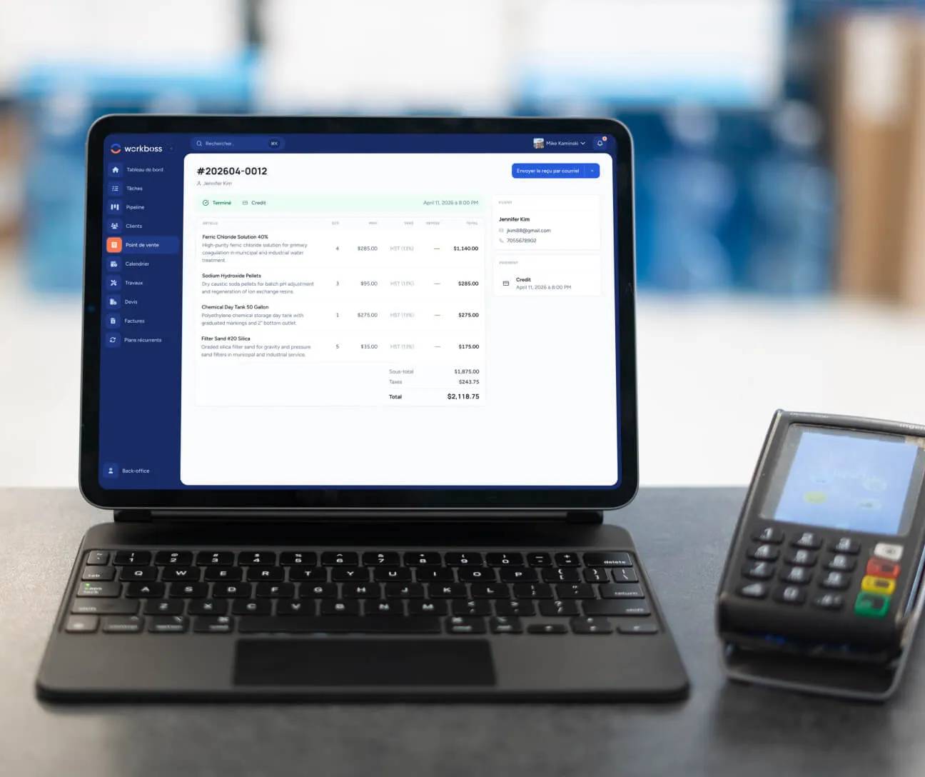 Point de vente WorkBoss